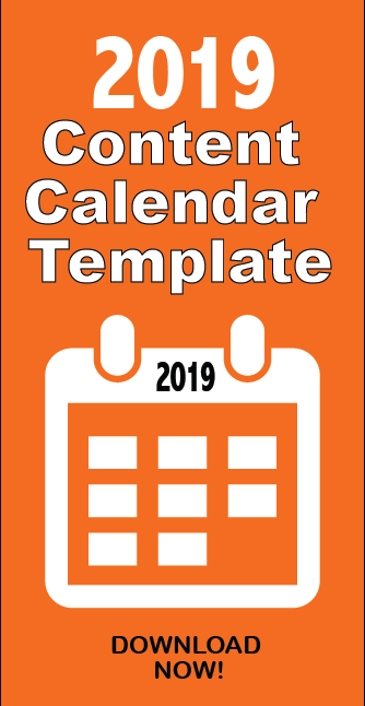 2019 Content Marketing Calendar Template