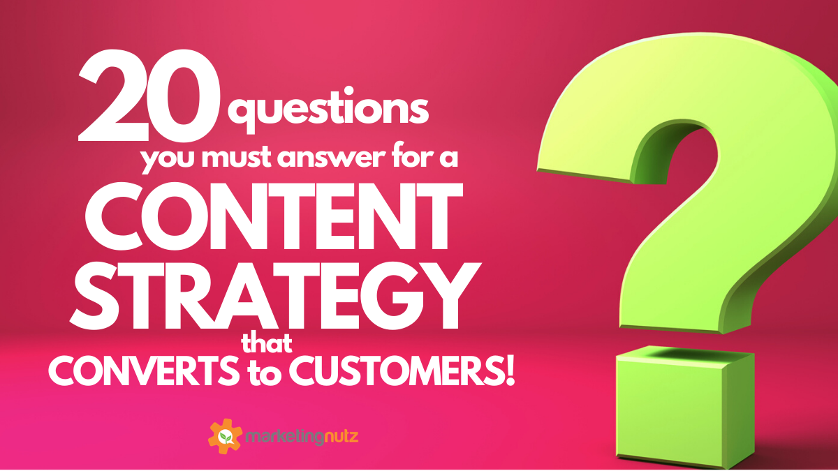 Content Strategy Development - Top 20 Questions You Must Answer [podcast + free guide]